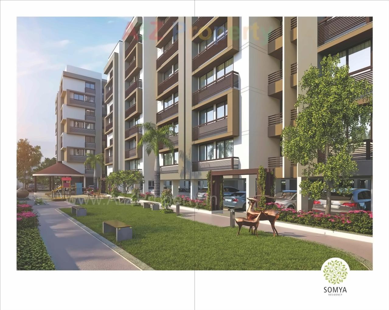 3D Elevation of real estate project Somya Residency located at Sarkhej, Ahmedabad, Gujarat