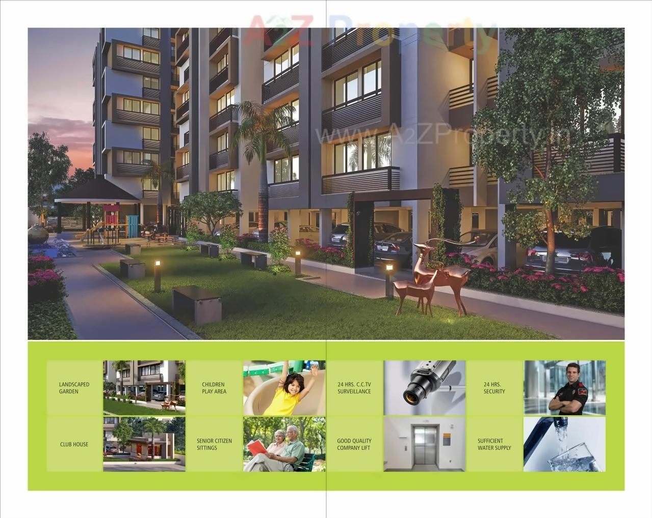 3D Elevation of real estate project Somya Residency located at Sarkhej, Ahmedabad, Gujarat