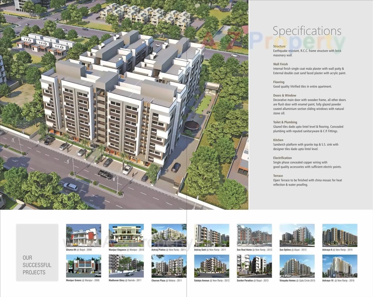 3D Elevation of real estate project Somya Residency located at Sarkhej, Ahmedabad, Gujarat