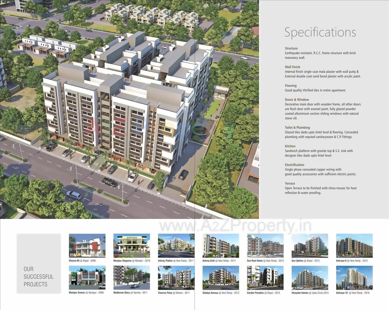 3D Elevation of real estate project Somya Residency located at Sarkhej, Ahmedabad, Gujarat