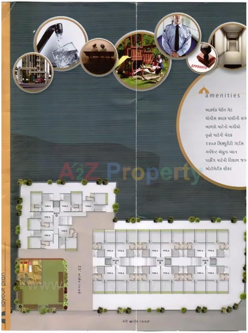 Layout of real estate project Sona Palace Residency located at Sarkhej, Ahmedabad, Gujarat