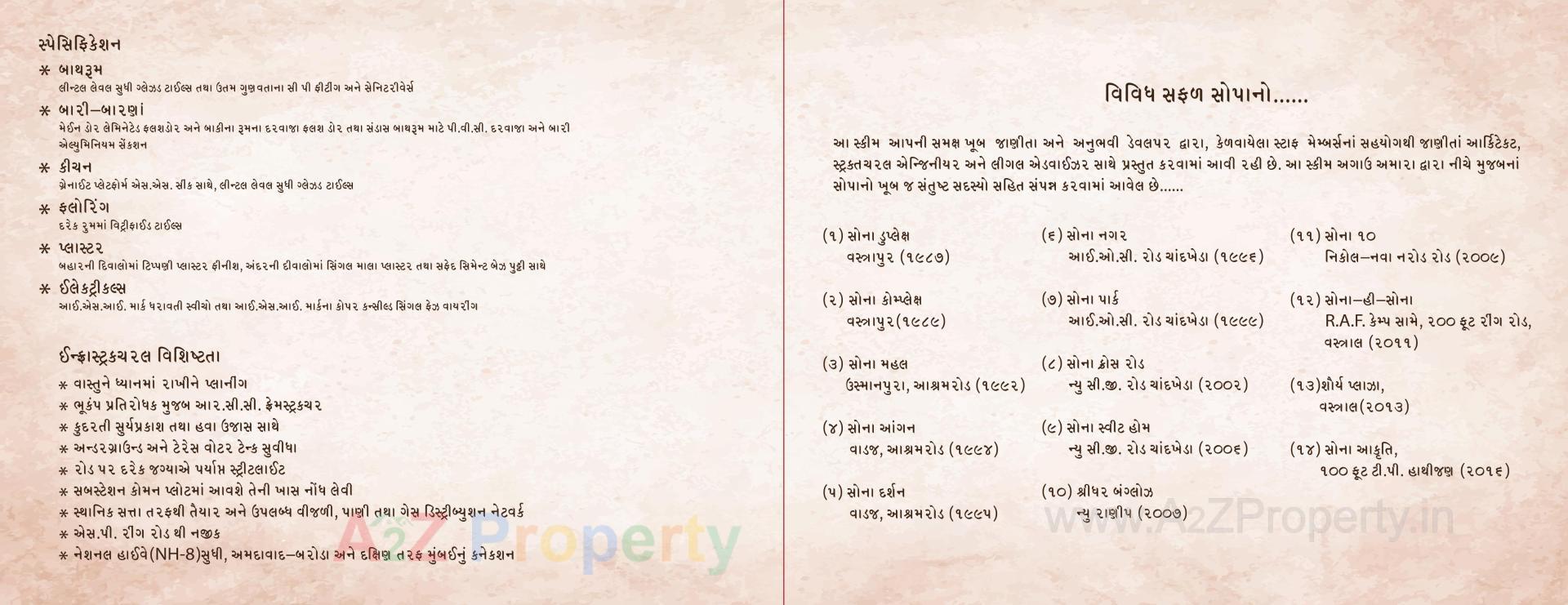  of real estate project Sona Siddhi located at Vatva, Ahmedabad, Gujarat