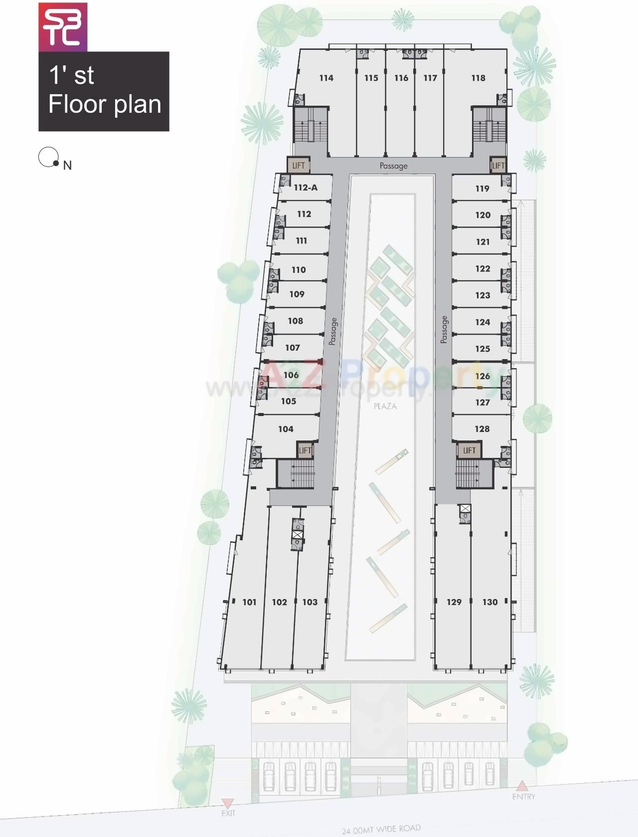 Layout of real estate project South Bopal Trade Centre located at Ahmedabad, Ahmedabad, Gujarat