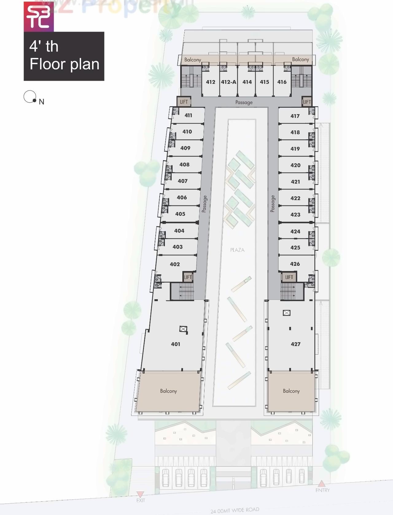 Layout of real estate project South Bopal Trade Centre located at Ahmedabad, Ahmedabad, Gujarat