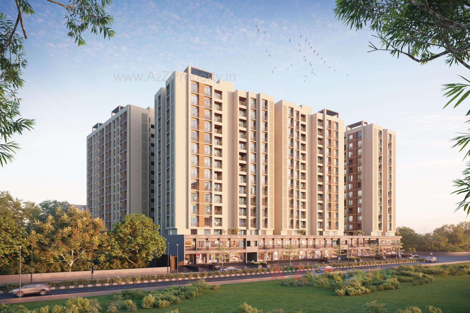 3D Elevation of real estate project Sp Nirvana located at Ghuma, Ahmedabad, Gujarat