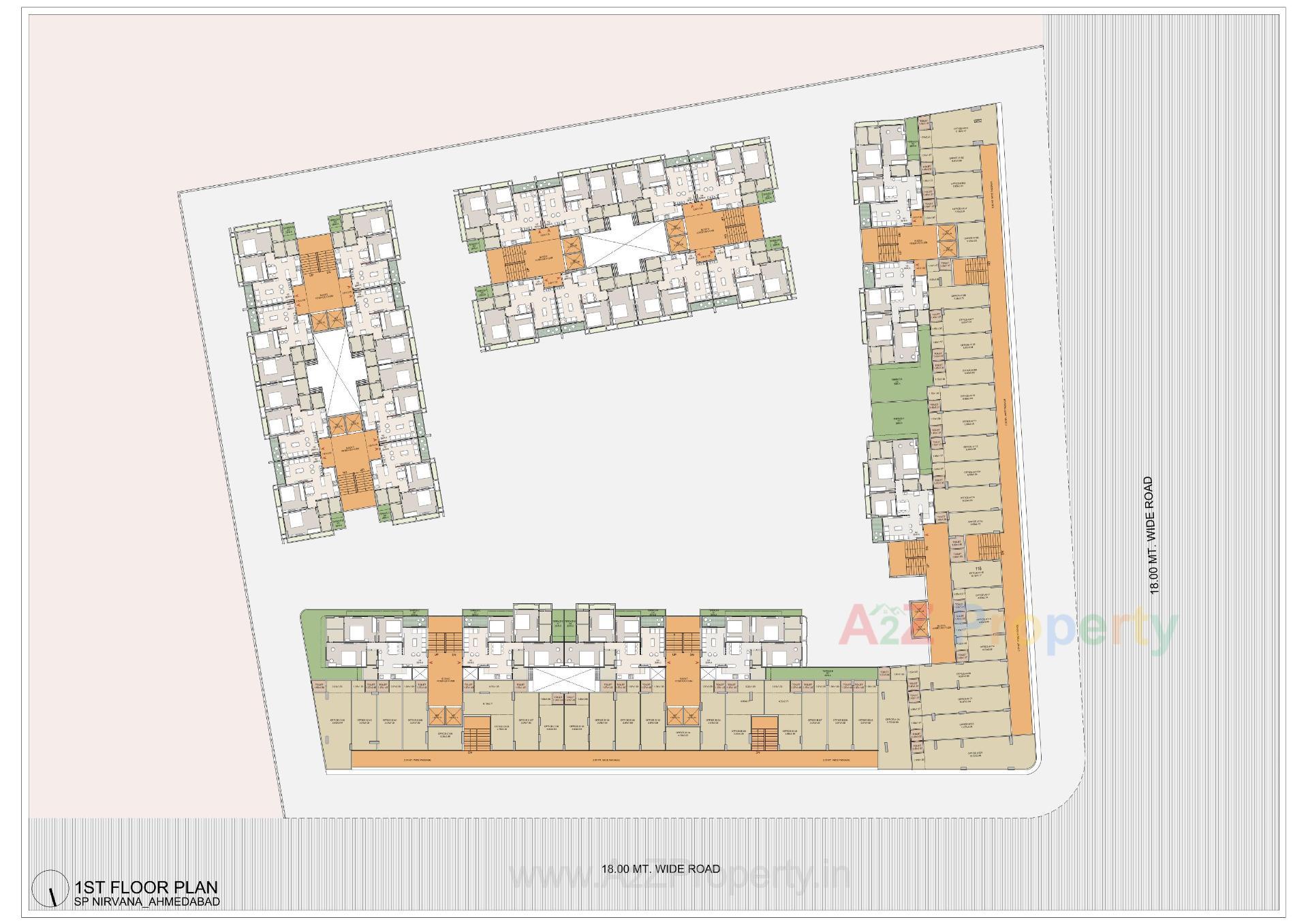 Layout of real estate project Sp Nirvana located at Ghuma, Ahmedabad, Gujarat