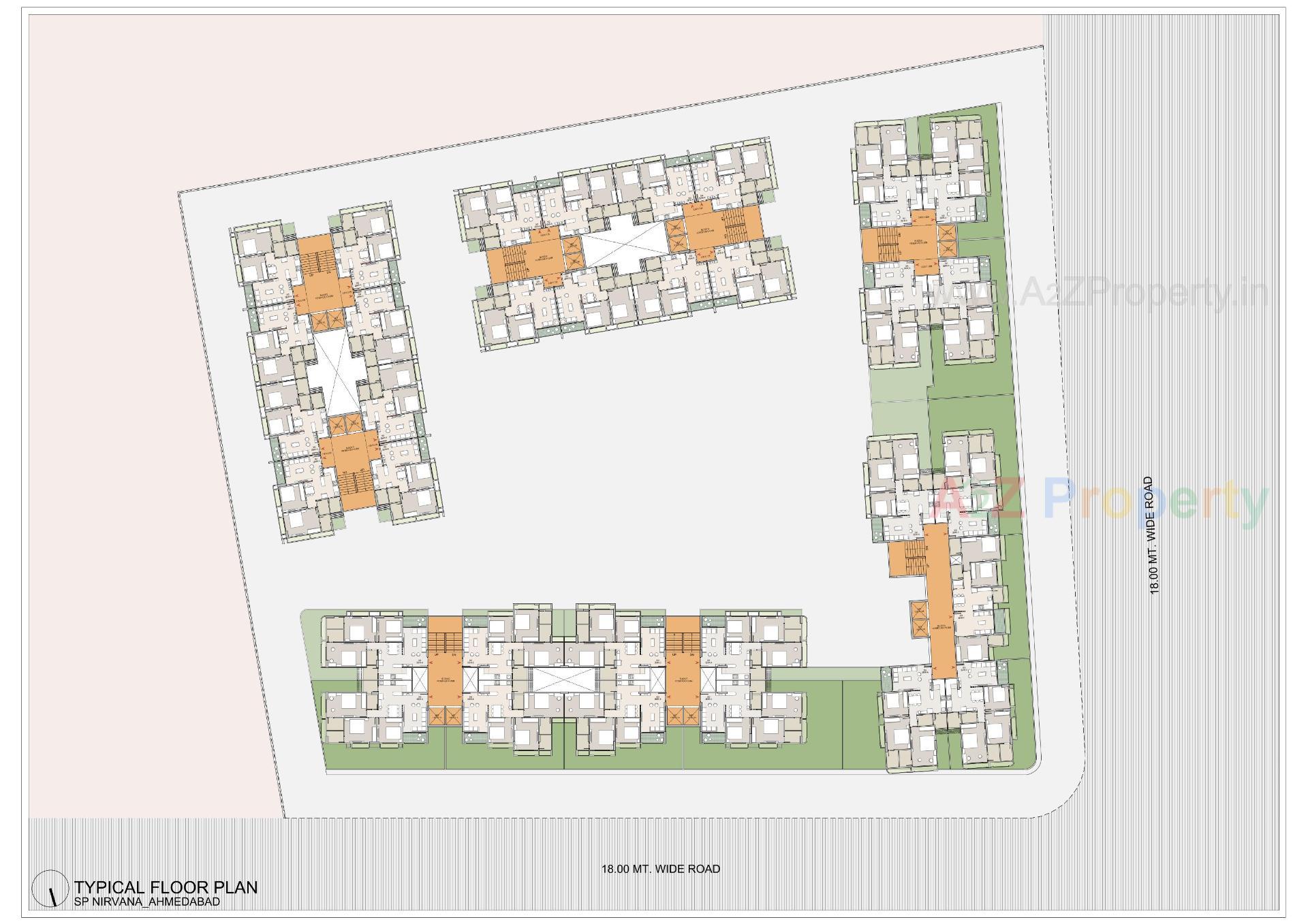 Layout of real estate project Sp Nirvana located at Ghuma, Ahmedabad, Gujarat