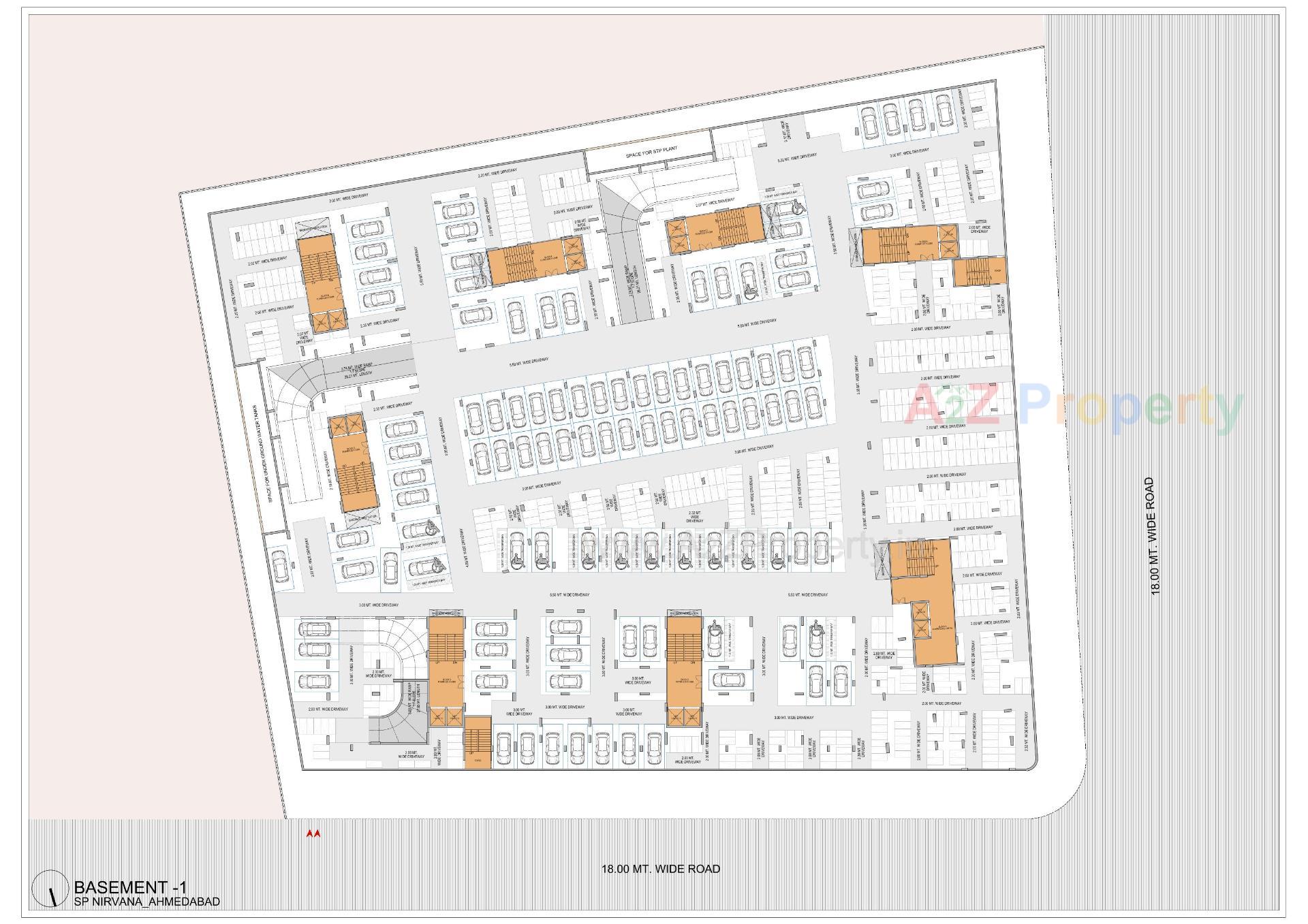 Layout of real estate project Sp Nirvana located at Ghuma, Ahmedabad, Gujarat