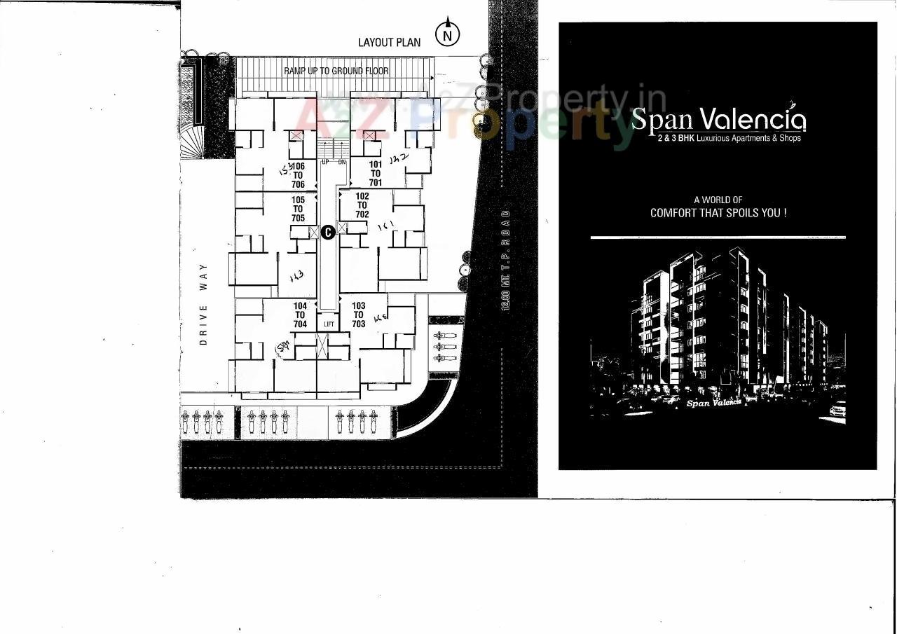 Layout of real estate project Span Valancia located at Nikol, Ahmedabad, Gujarat