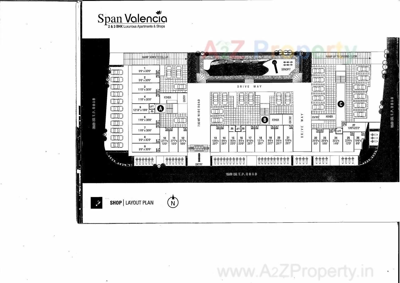 Layout of real estate project Span Valancia located at Nikol, Ahmedabad, Gujarat