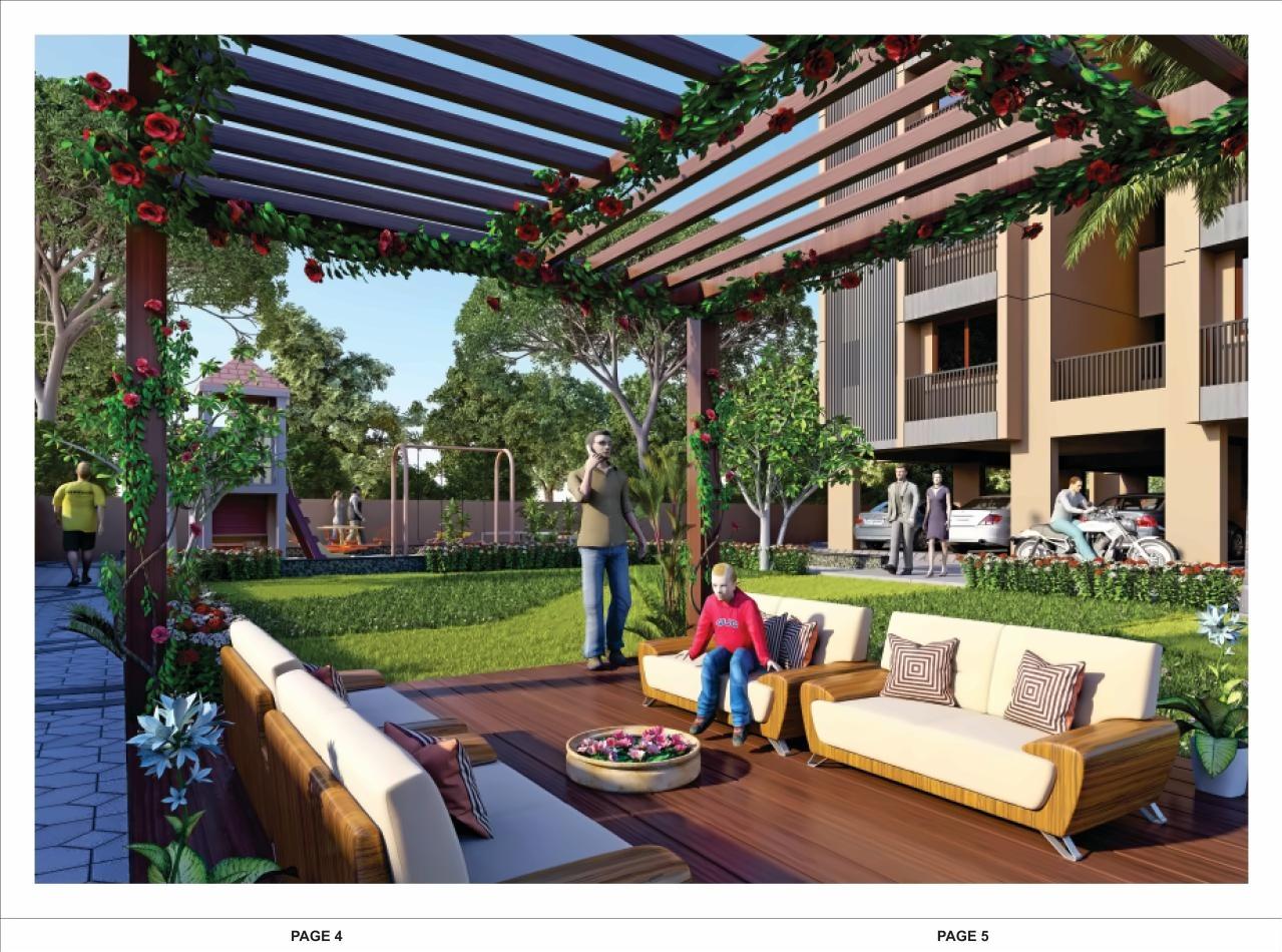 3D Elevation of real estate project Spandan Heights located at Tragad, Ahmedabad, Gujarat