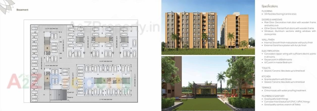 Layout of real estate project Sparsh Aaron located at Shahwadi, Ahmedabad, Gujarat