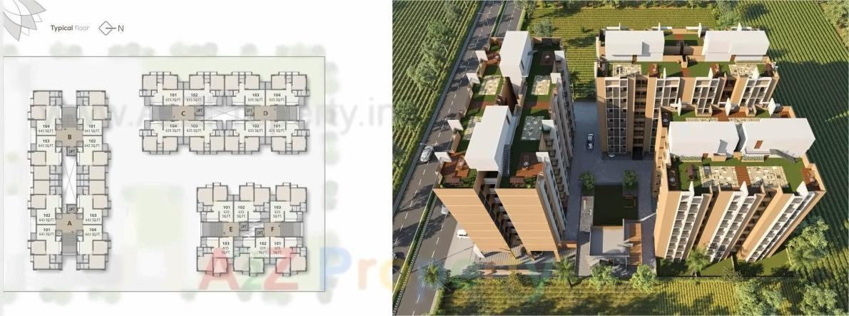 Layout of real estate project Sparsh Aaron located at Shahwadi, Ahmedabad, Gujarat