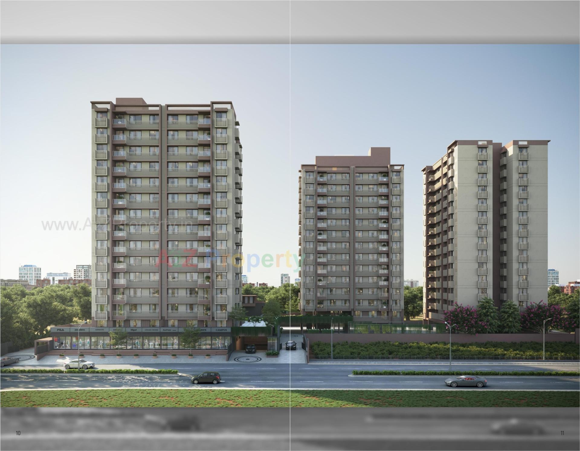 3D Elevation of real estate project Sparsh Arham located at Shahwadi, Ahmedabad, Gujarat