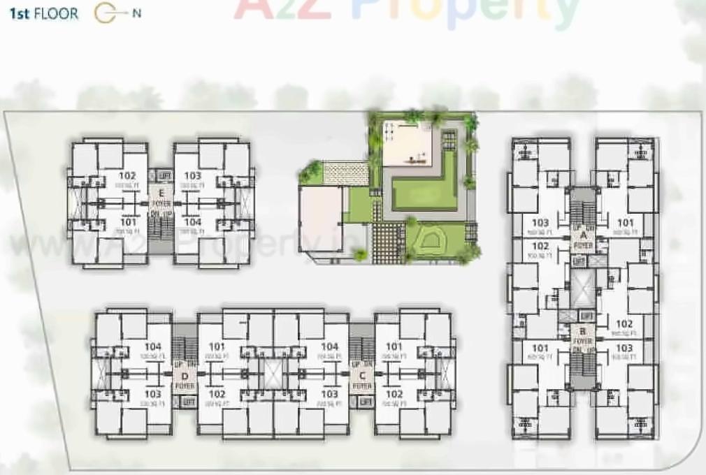 Layout of real estate project Sparsh Aura located at Shahwadi, Ahmedabad, Gujarat
