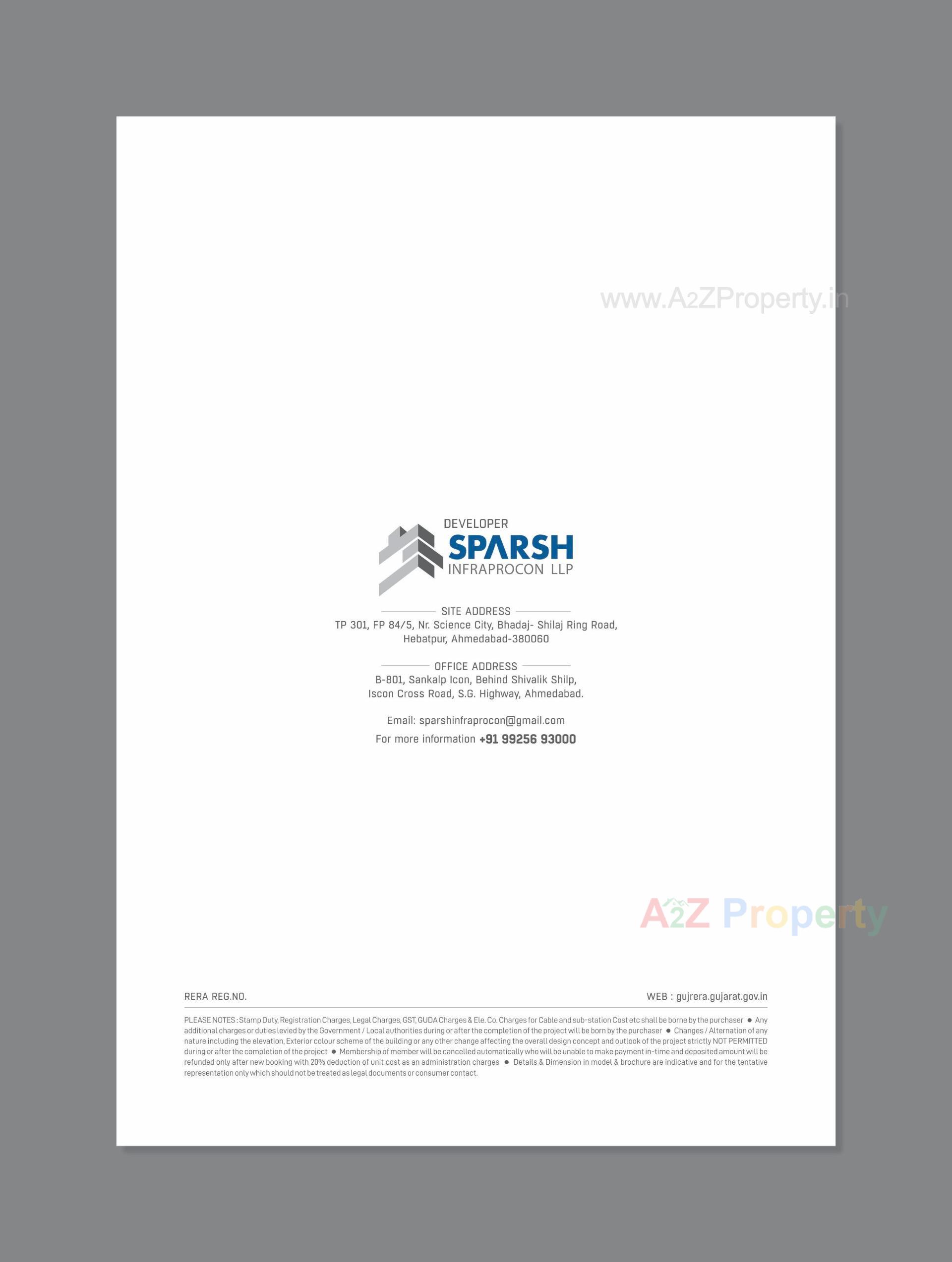  of real estate project Sparsh Residency located at Bhadaj, Ahmedabad, Gujarat