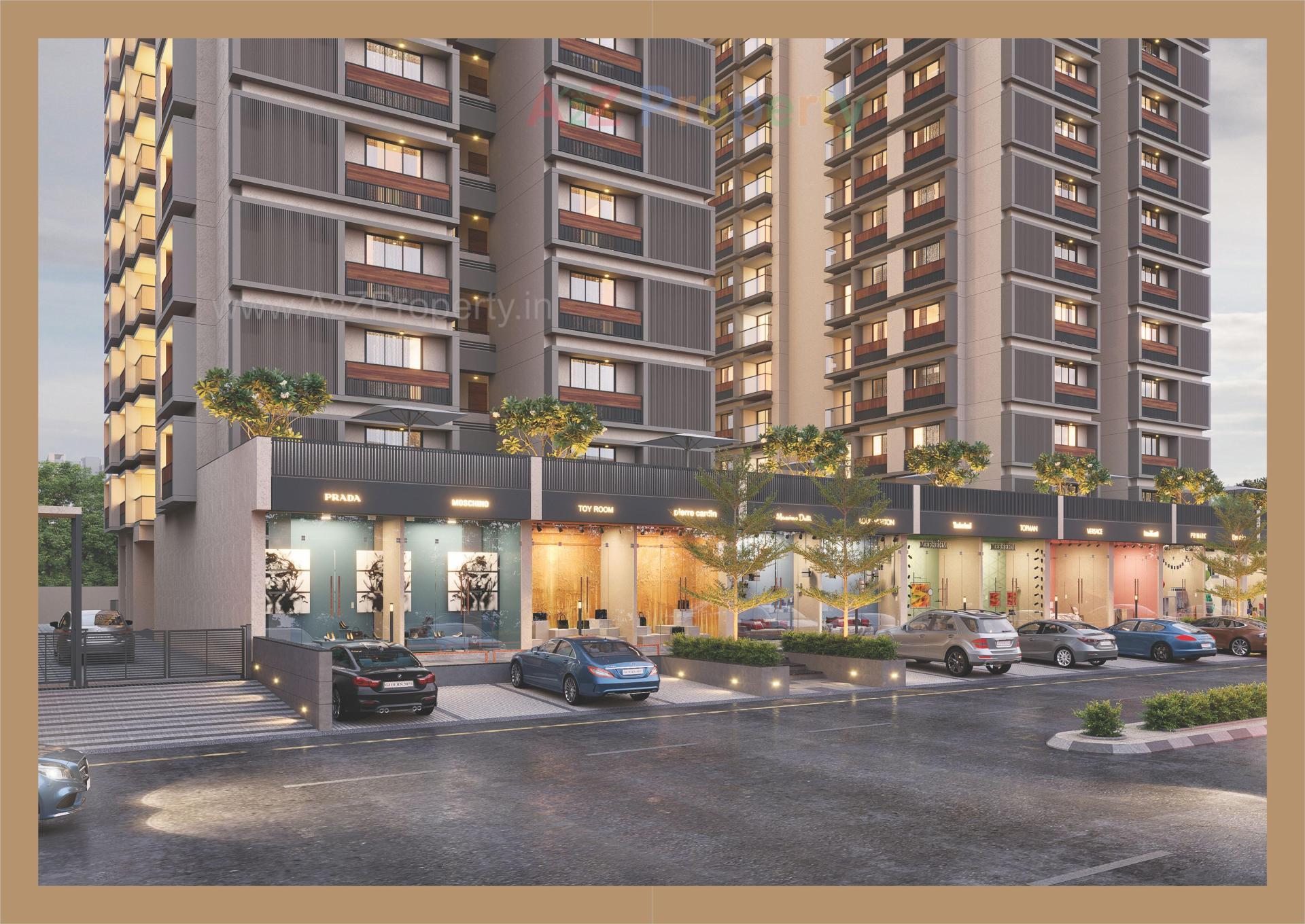 3D Elevation of real estate project Sparsh located at Ghuma, Ahmedabad, Gujarat