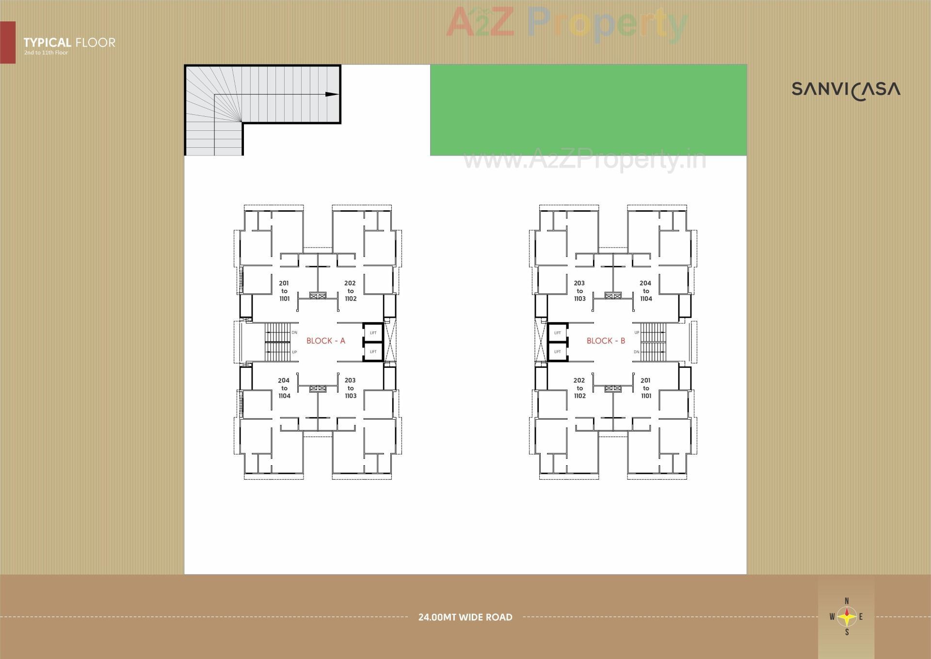 Layout of real estate project Sparsh located at Ghuma, Ahmedabad, Gujarat