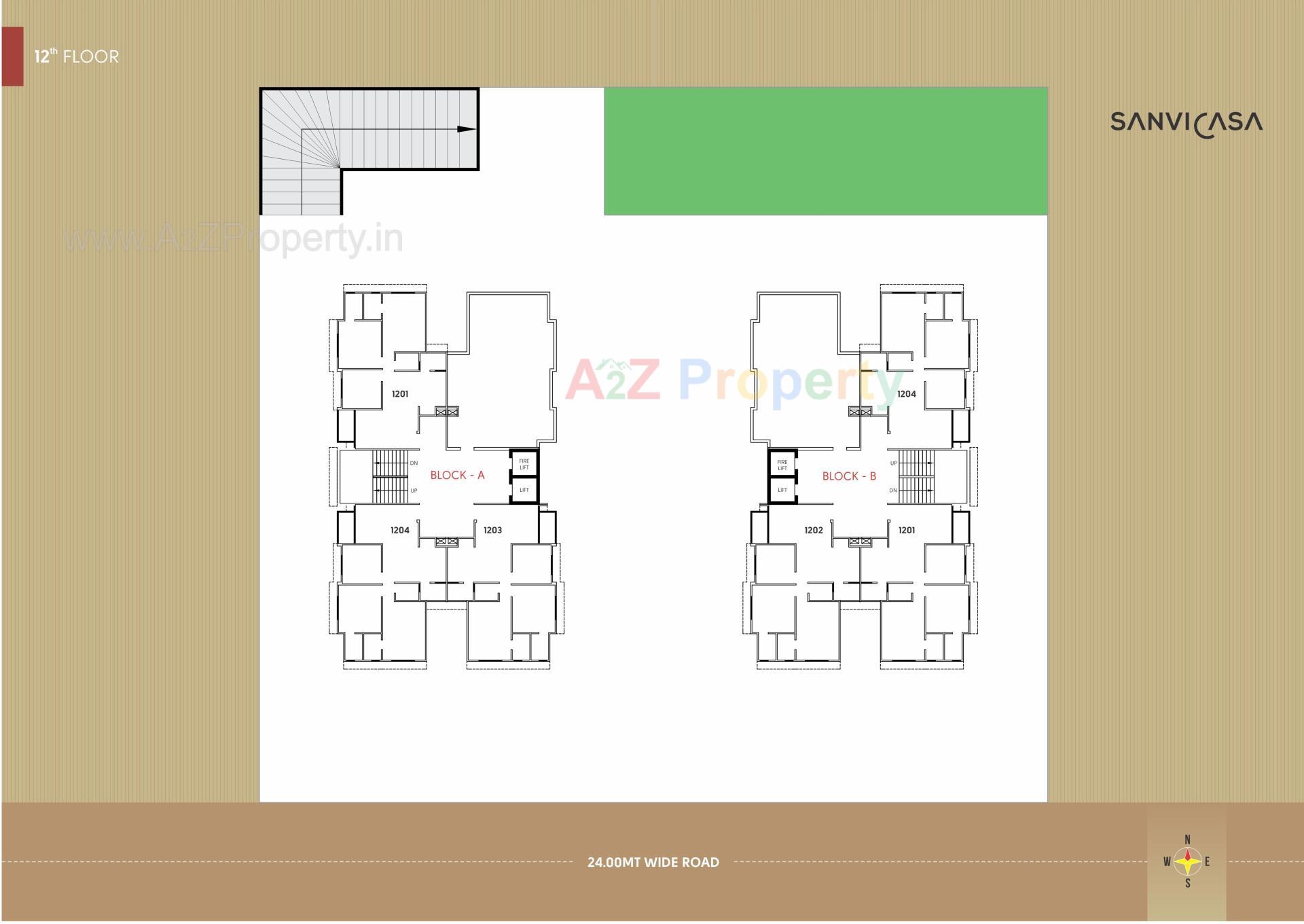 Layout of real estate project Sparsh located at Ghuma, Ahmedabad, Gujarat