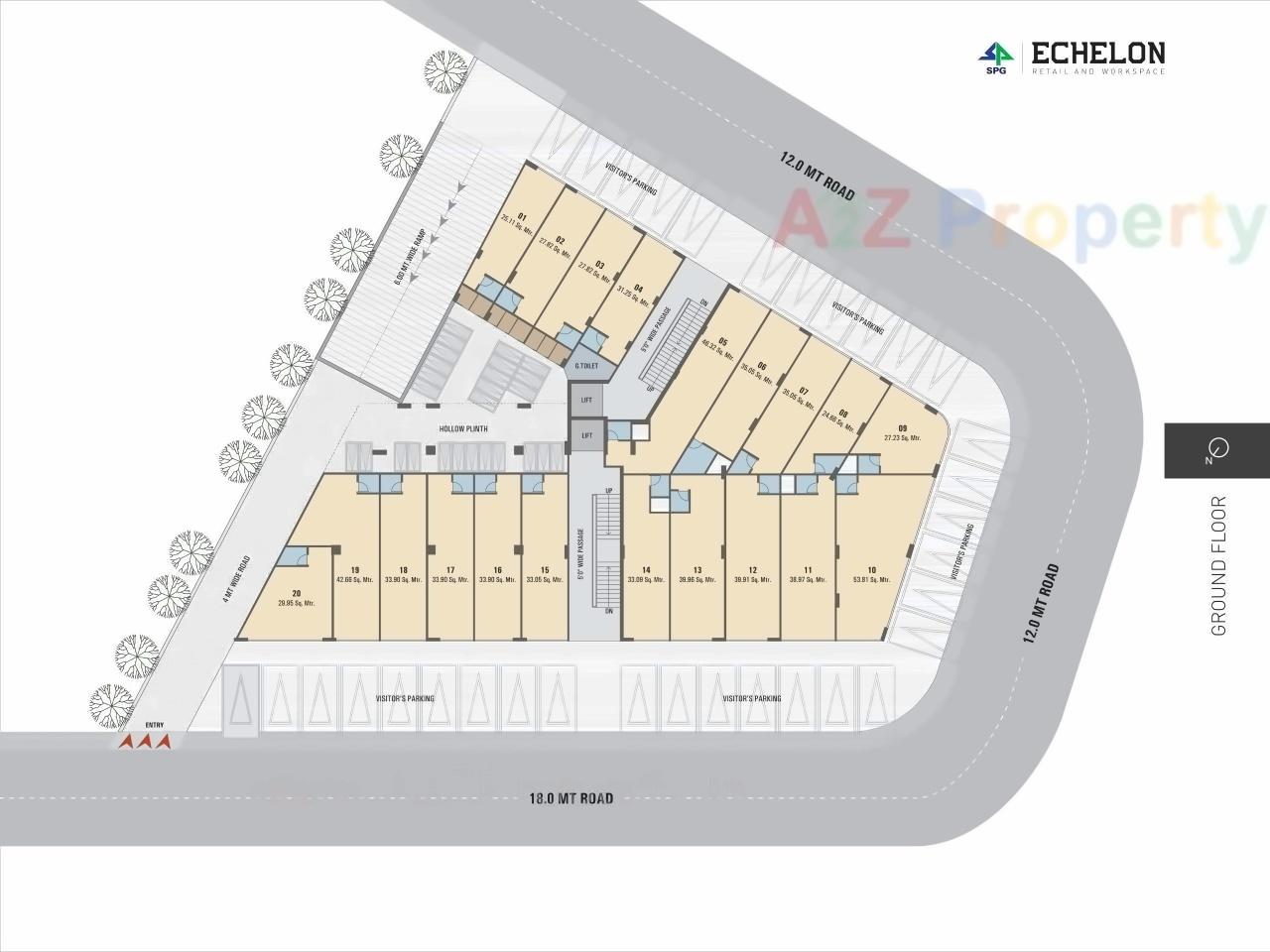 Layout of real estate project Spg Echelon located at Makarba, Ahmedabad, Gujarat
