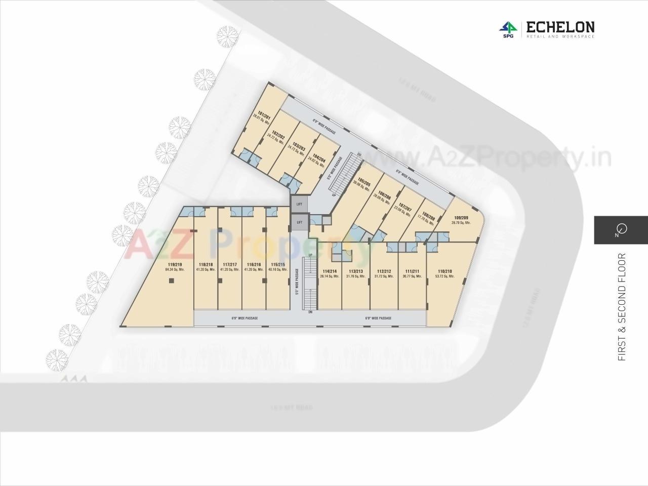 Layout of real estate project Spg Echelon located at Makarba, Ahmedabad, Gujarat