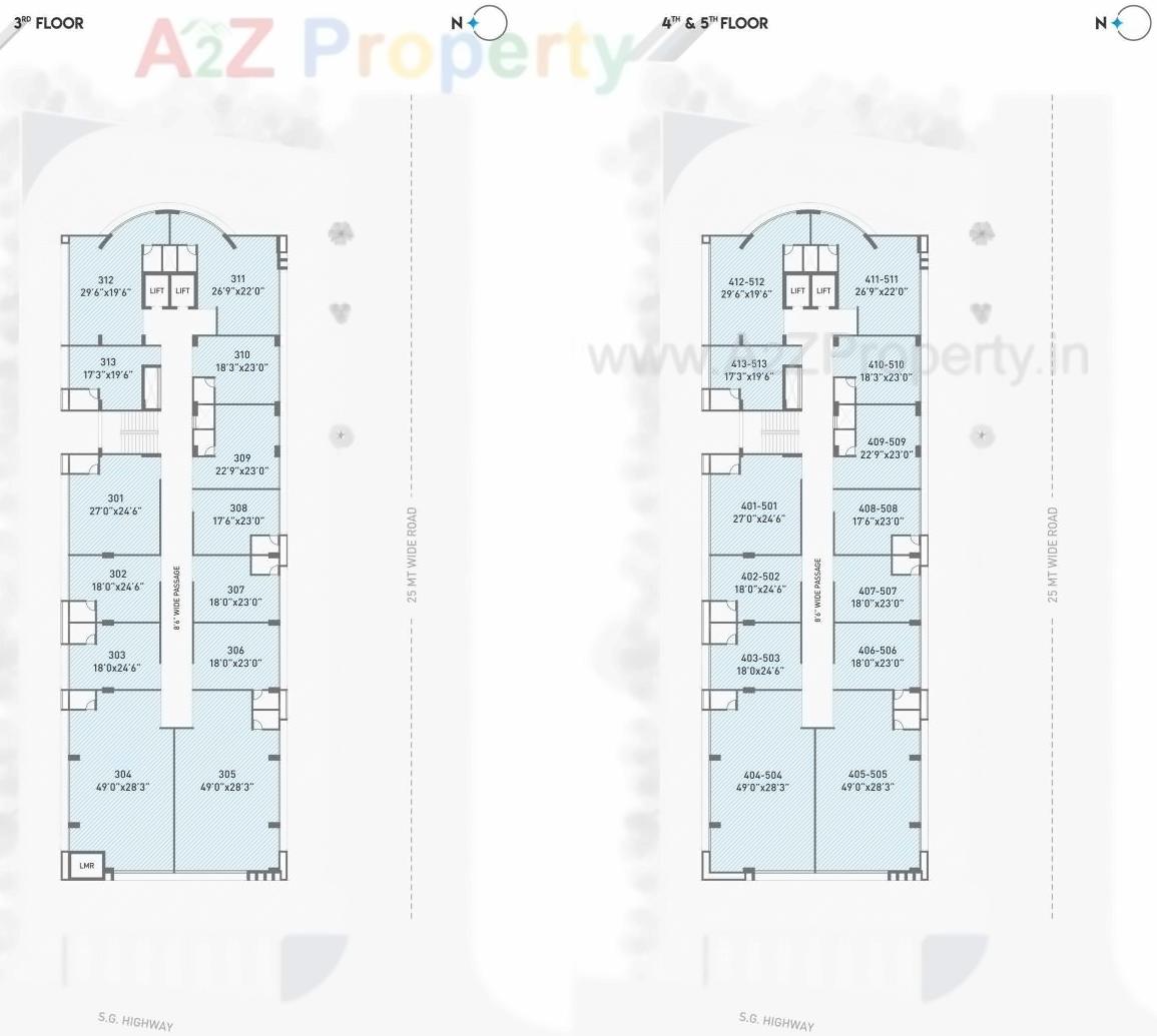 Layout of real estate project Spinel located at Sola, Ahmedabad, Gujarat