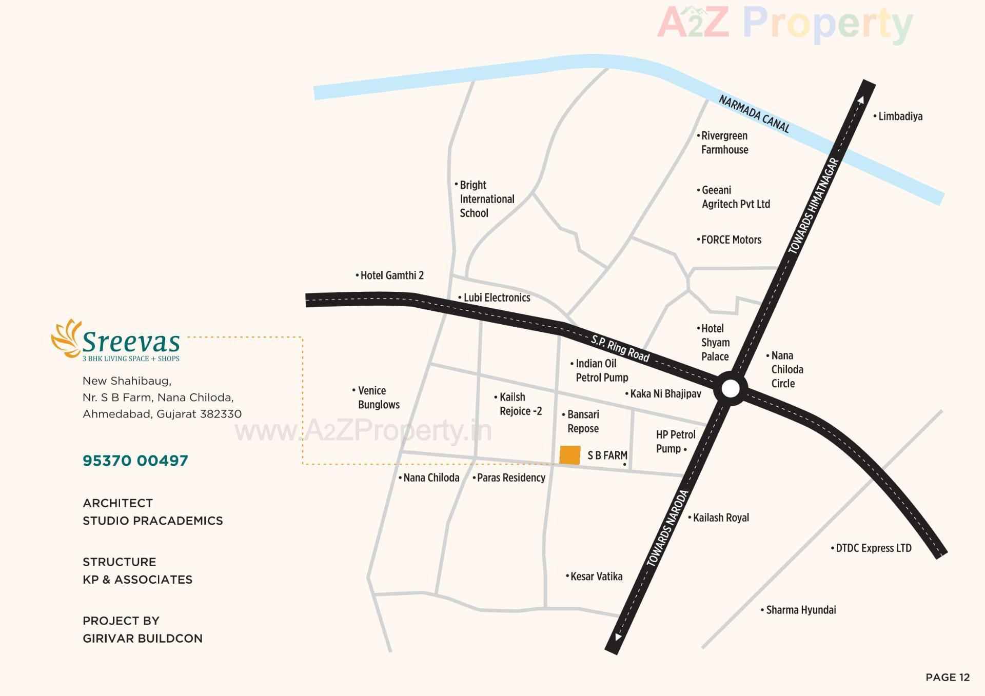  of real estate project Sreevas located at Chiloda, Ahmedabad, Gujarat