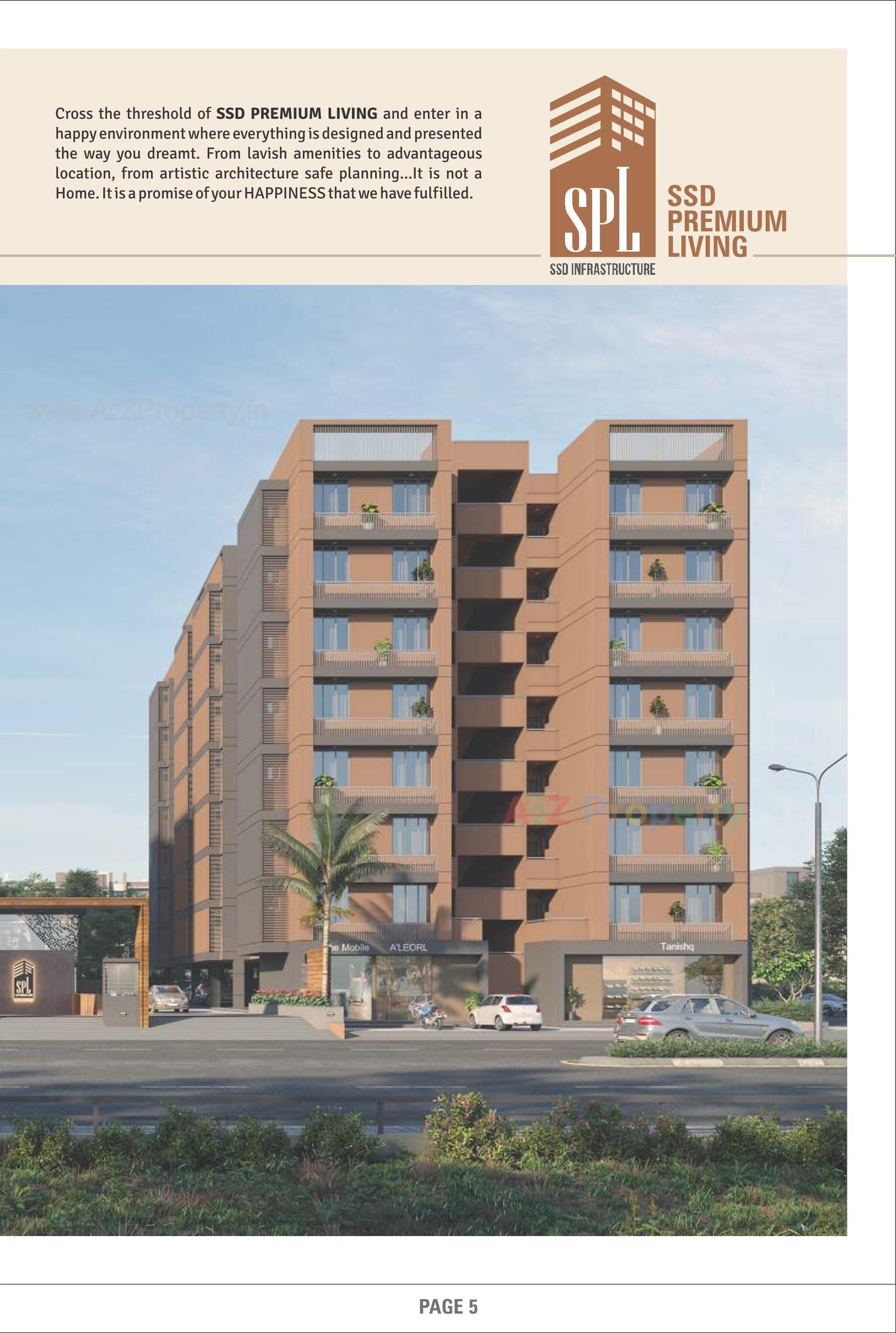 3D Elevation of real estate project Ssd Premium Living located at Nana-chiloda, Ahmedabad, Gujarat