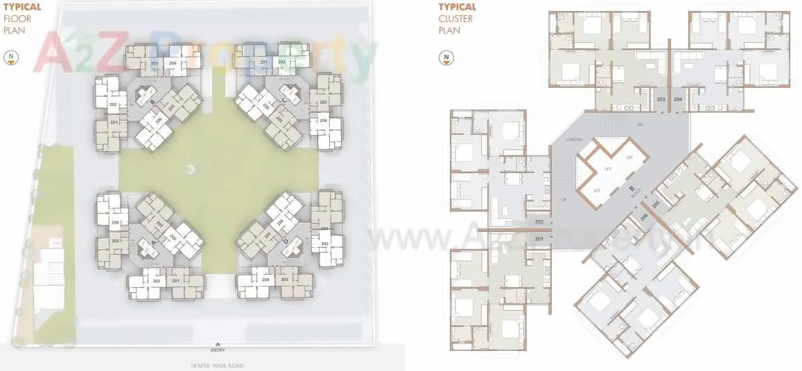 Layout of real estate project Stanza located at Shela, Ahmedabad, Gujarat