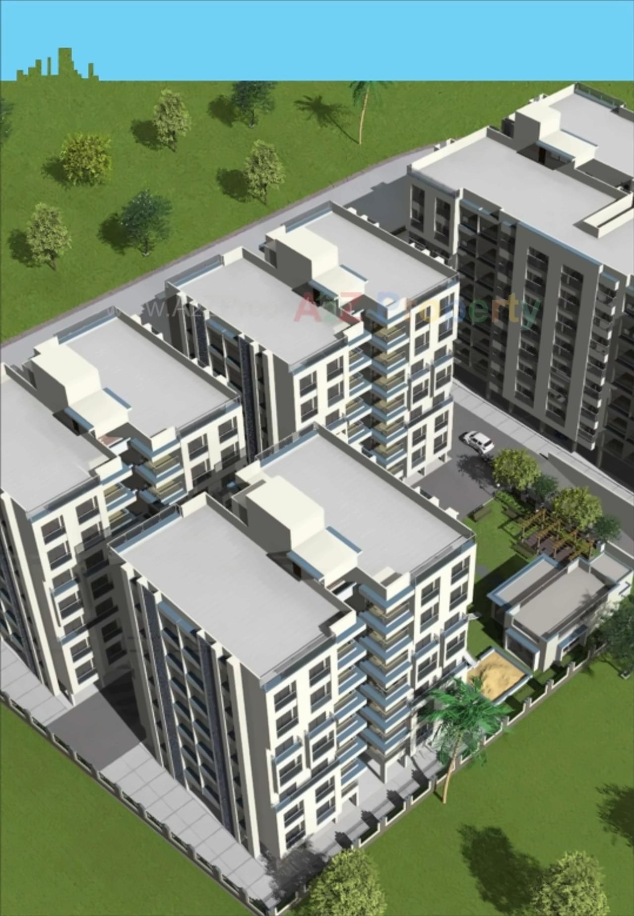 3D Elevation of real estate project Star Heights located at Nikol, Ahmedabad, Gujarat