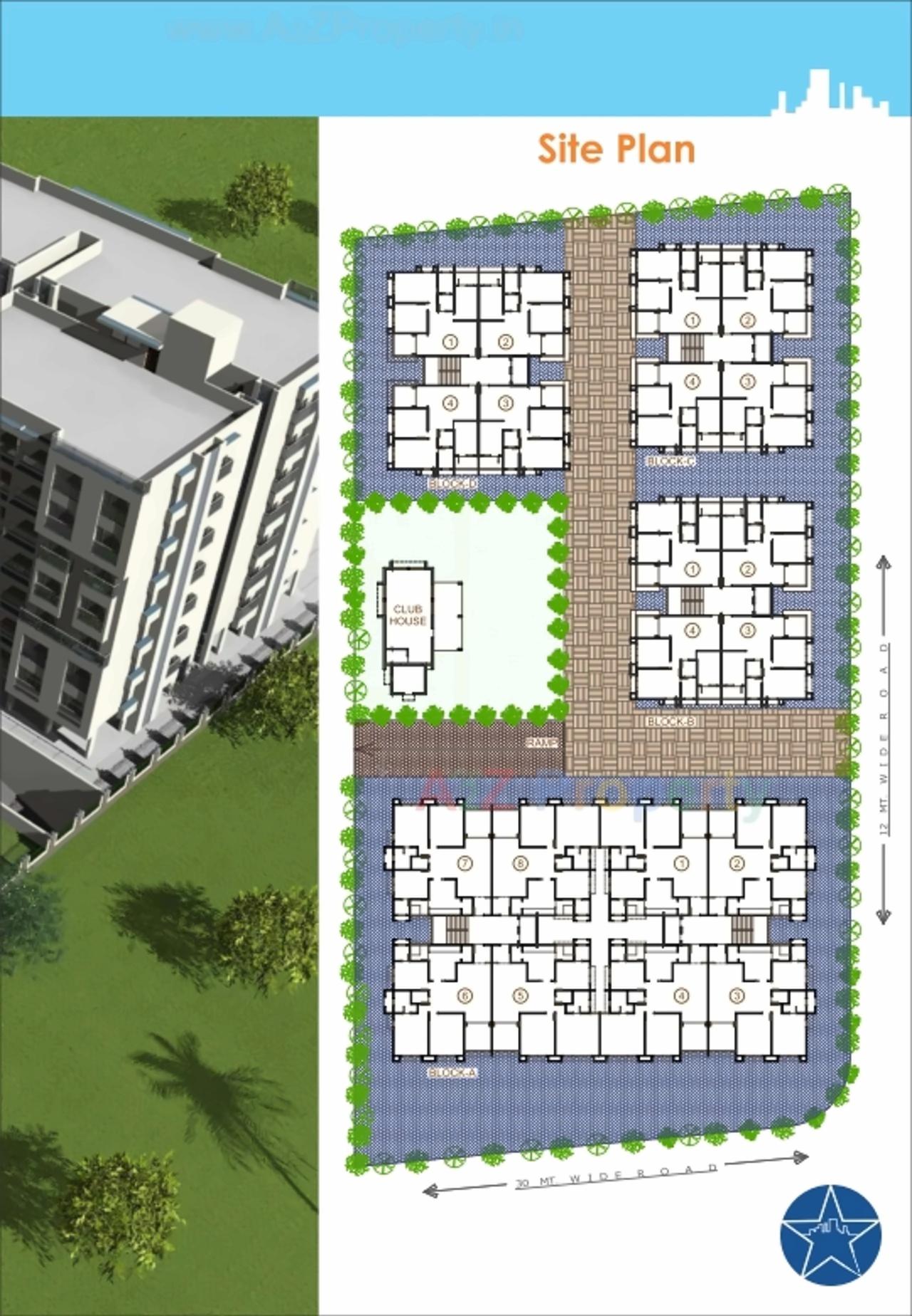 Layout of real estate project Star Heights located at Nikol, Ahmedabad, Gujarat