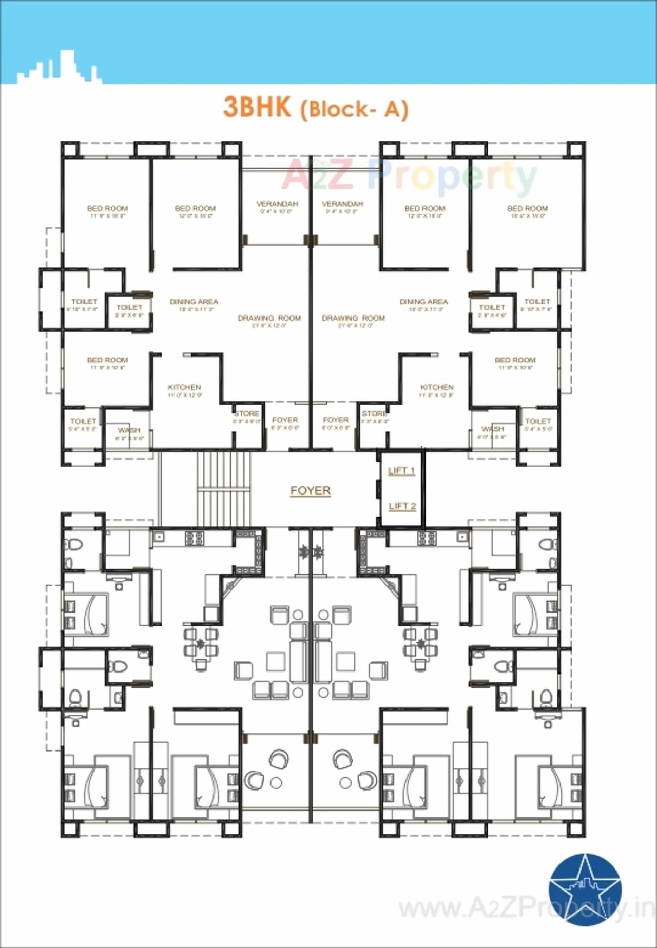 Layout of real estate project Star Heights located at Nikol, Ahmedabad, Gujarat