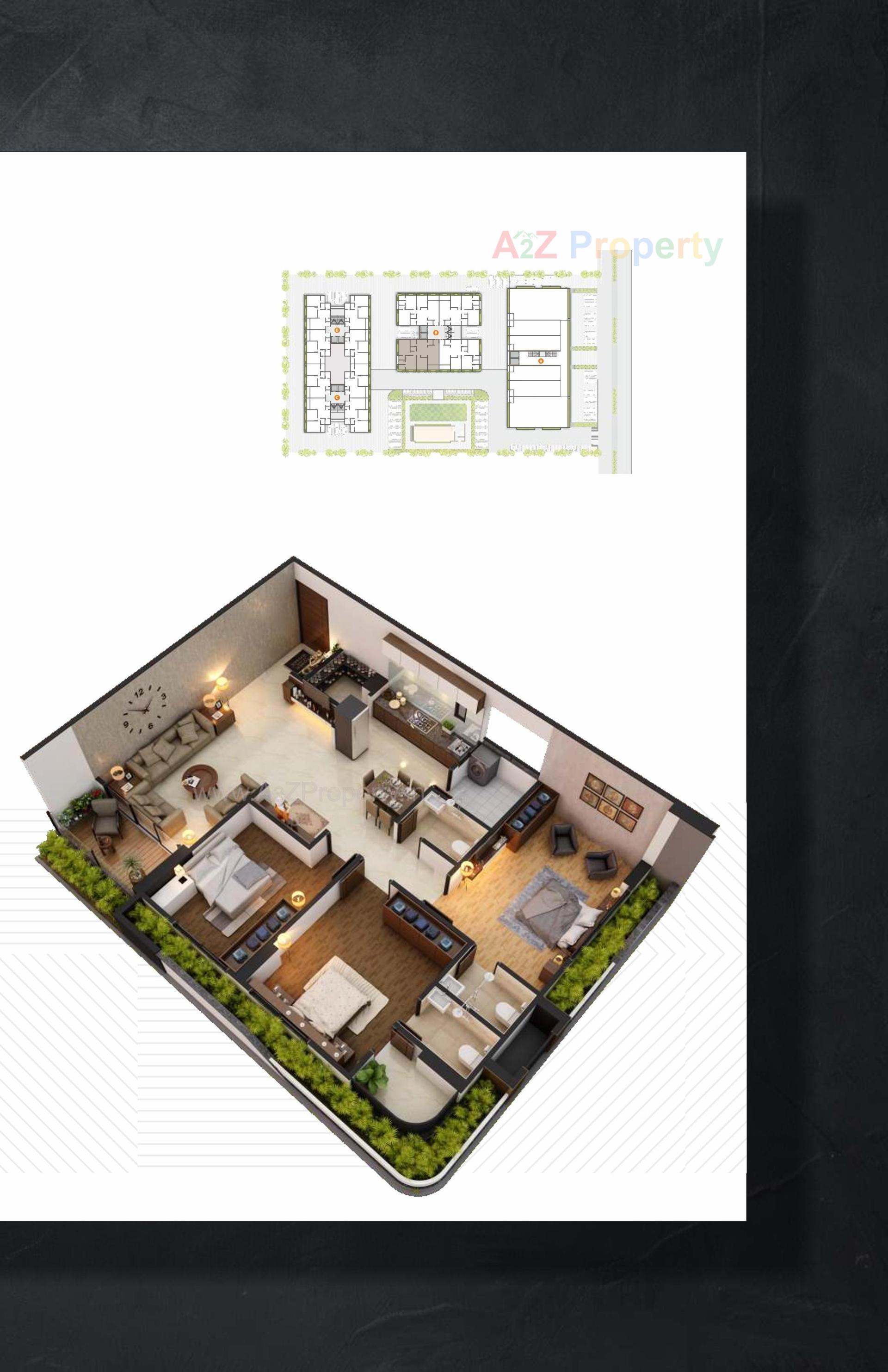 Layout of real estate project Star Icon   Paradise located at Hanspura, Ahmedabad, Gujarat