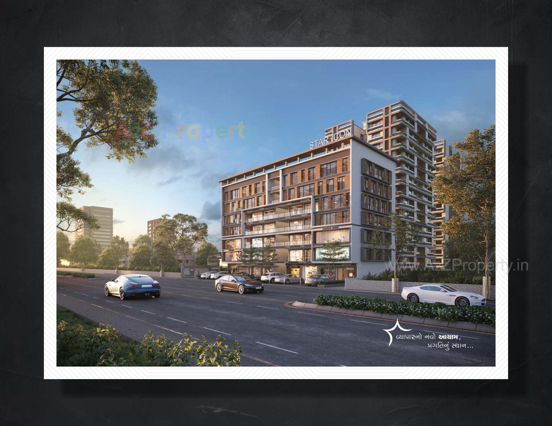 3D Elevation of real estate project Star Icon   Paradise located at Hanspura, Ahmedabad, Gujarat