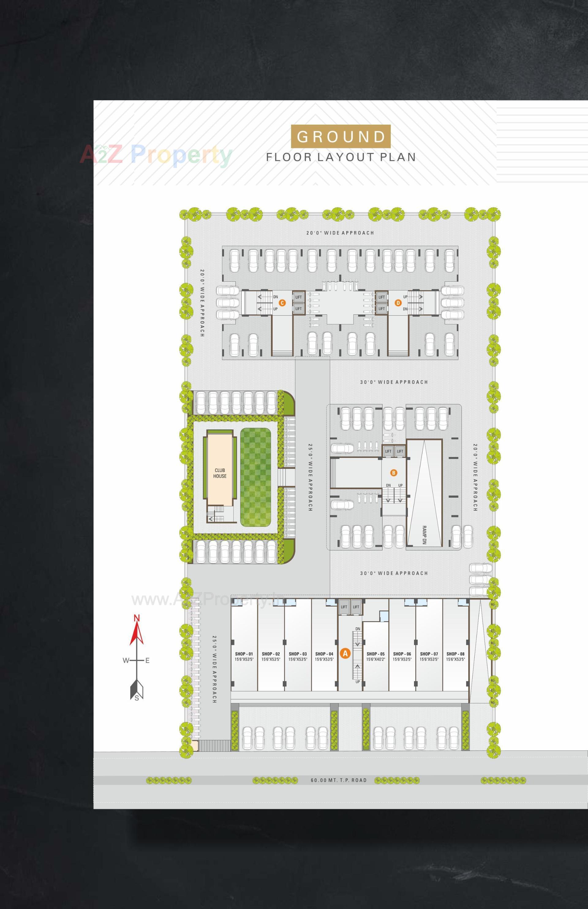 Layout of real estate project Star Icon   Paradise located at Hanspura, Ahmedabad, Gujarat