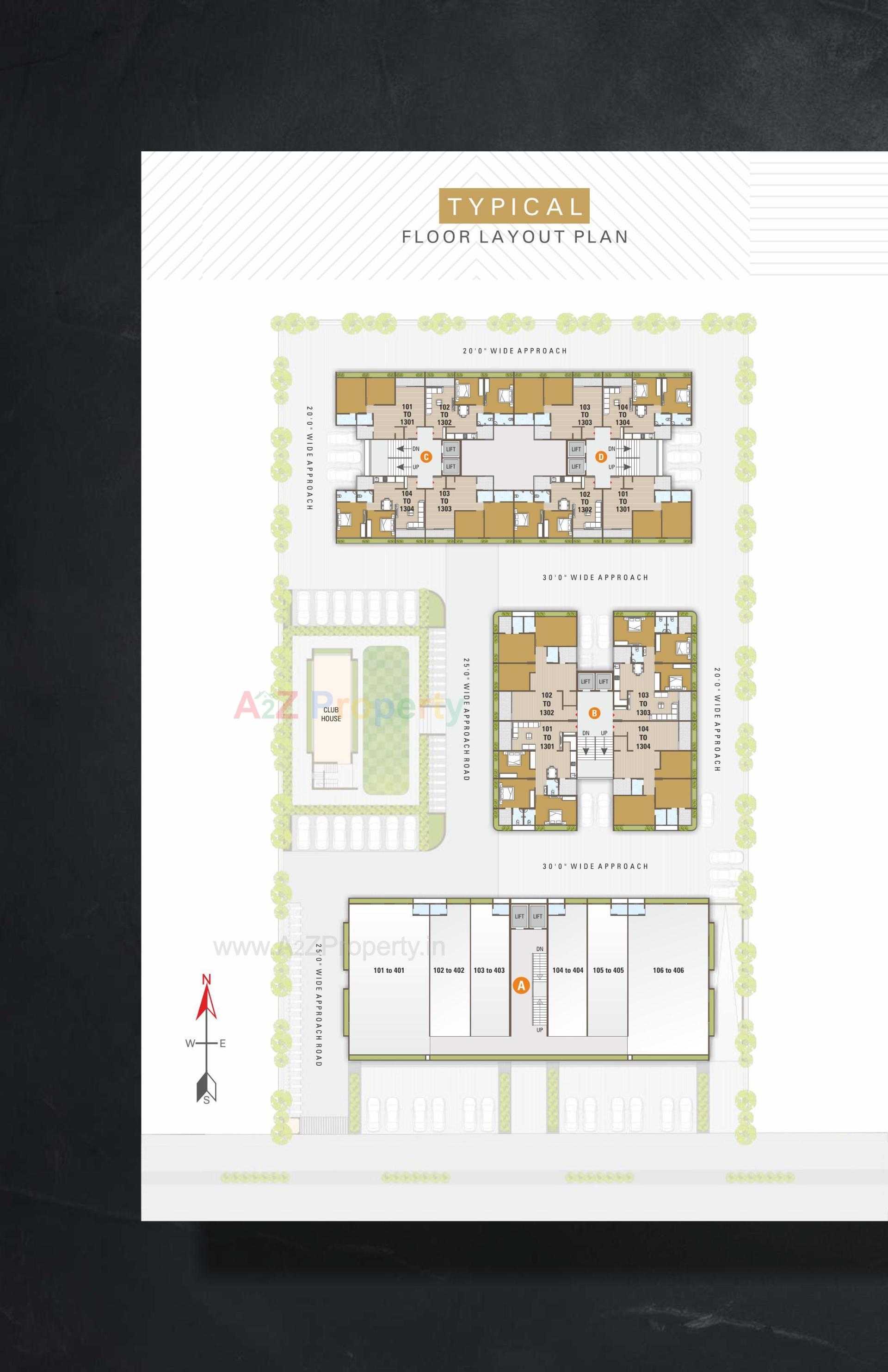 Layout of real estate project Star Icon   Paradise located at Hanspura, Ahmedabad, Gujarat