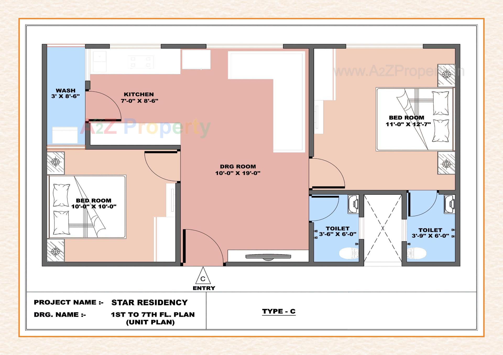Layout of real estate project Star Residency located at Narol, Ahmedabad, Gujarat