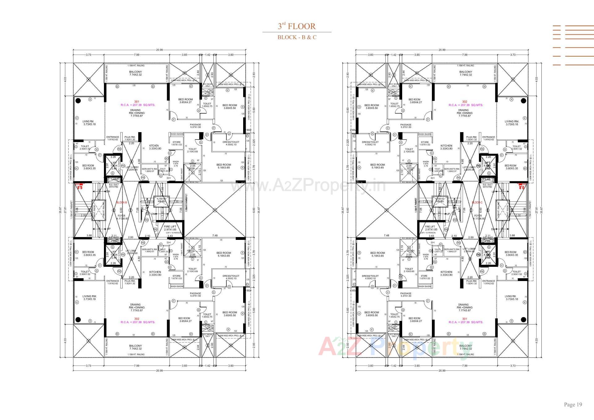 Layout of real estate project Stark Torre located at Sola, Ahmedabad, Gujarat