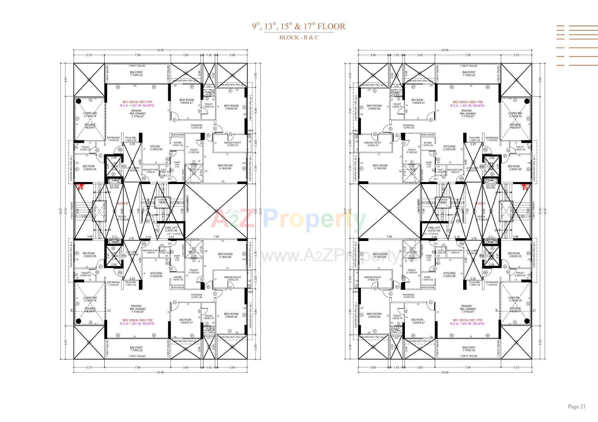 Layout of real estate project Stark Torre located at Sola, Ahmedabad, Gujarat
