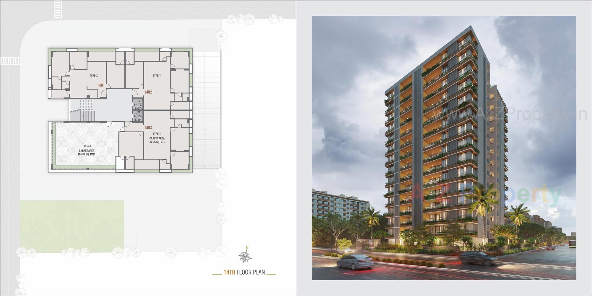 Layout of real estate project Status located at Bhadaj, Ahmedabad, Gujarat