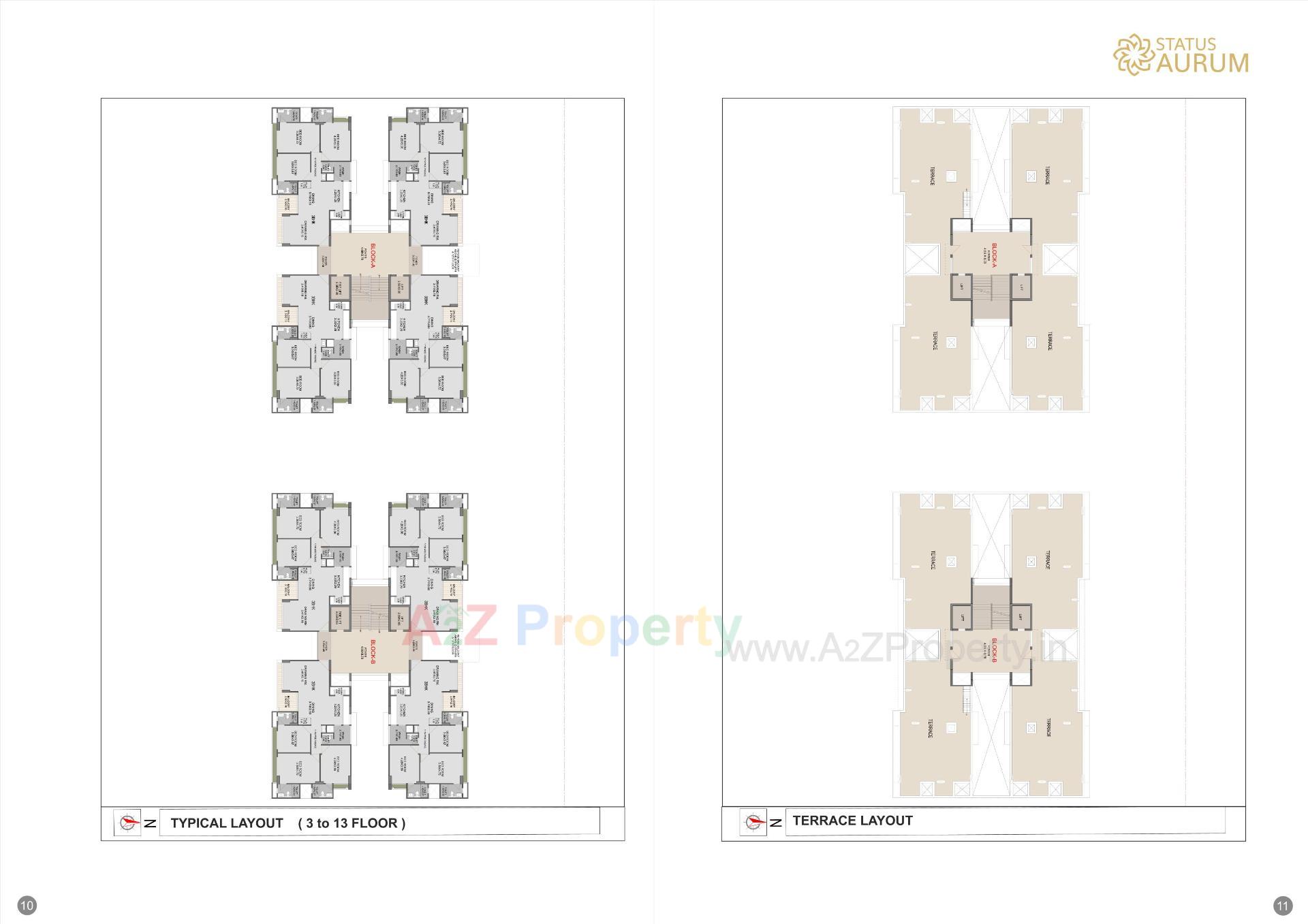 Layout of real estate project Status Aurum located at Gota, Ahmedabad, Gujarat
