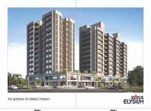 Elevation of real estate project Status Elysium located at Jagatpur, Ahmedabad, Gujarat