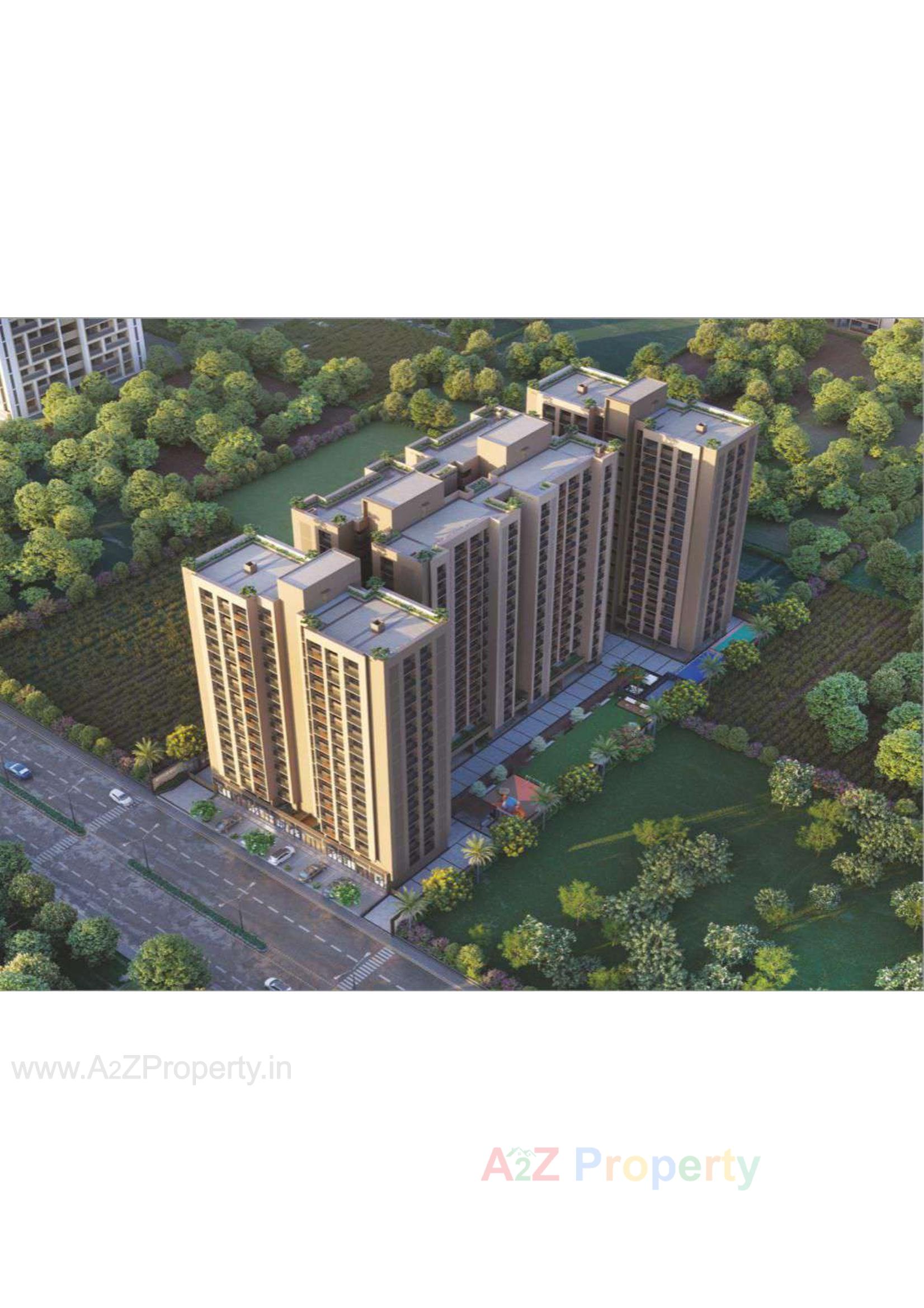 3D Elevation of real estate project Status Sky located at Jagatpur, Ahmedabad, Gujarat