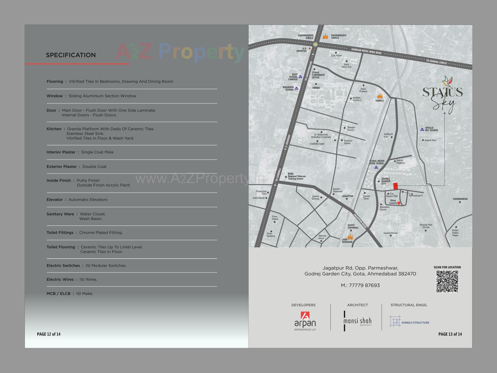  of real estate project Status Sky located at Jagatpur, Ahmedabad, Gujarat