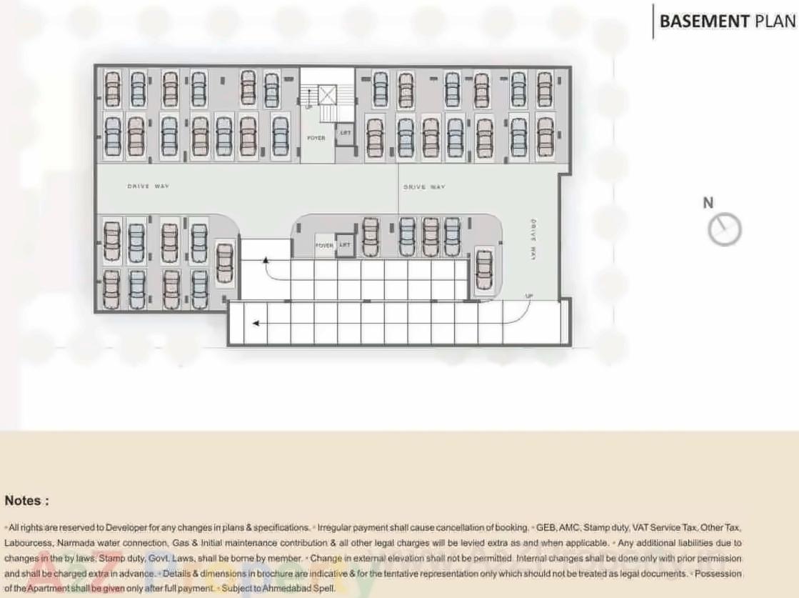 Layout of real estate project Status located at Sola, Ahmedabad, Gujarat