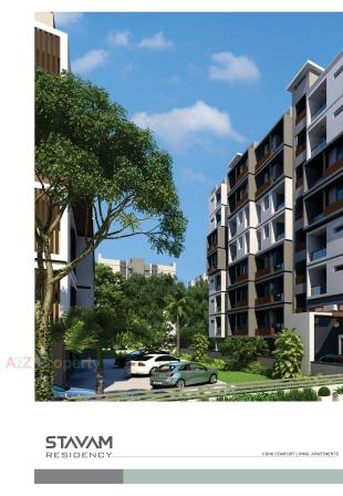 Elevation of real estate project Stavam Residency located at Gota, Ahmedabad, Gujarat