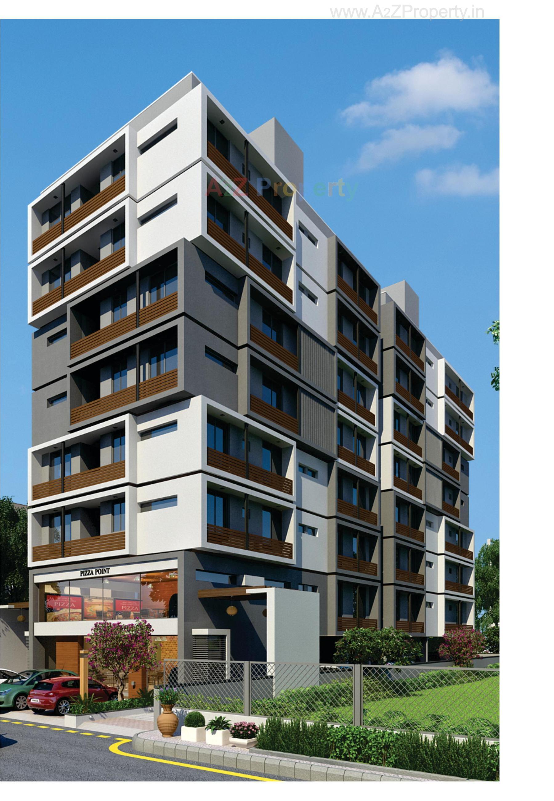 3D Elevation of real estate project Stavam Residency located at Gota, Ahmedabad, Gujarat