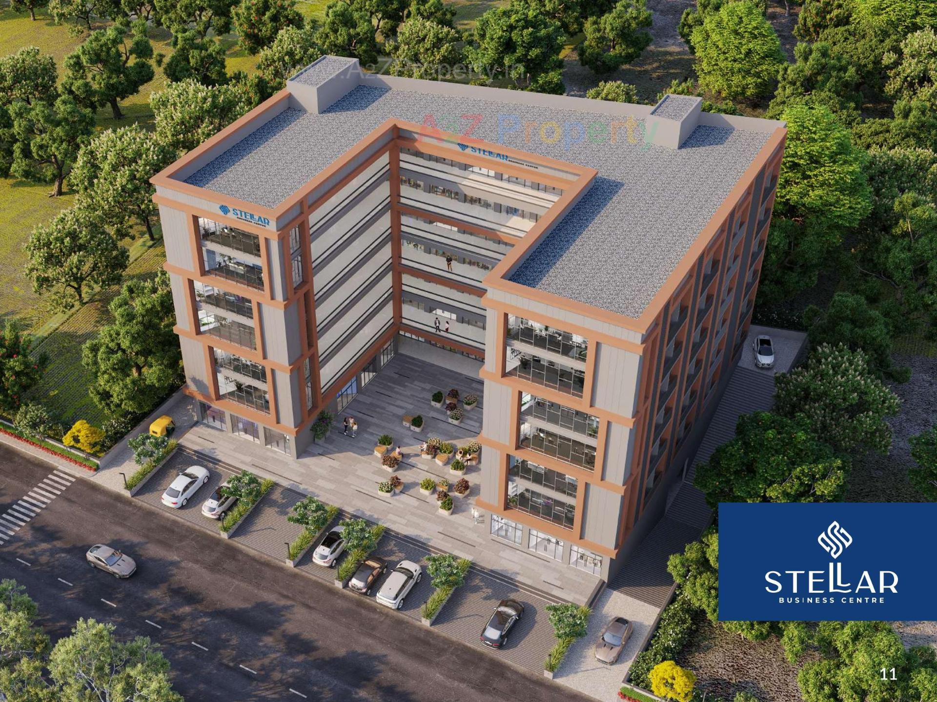 3D Elevation of real estate project Stellar Business Centre located at Naroda, Ahmedabad, Gujarat