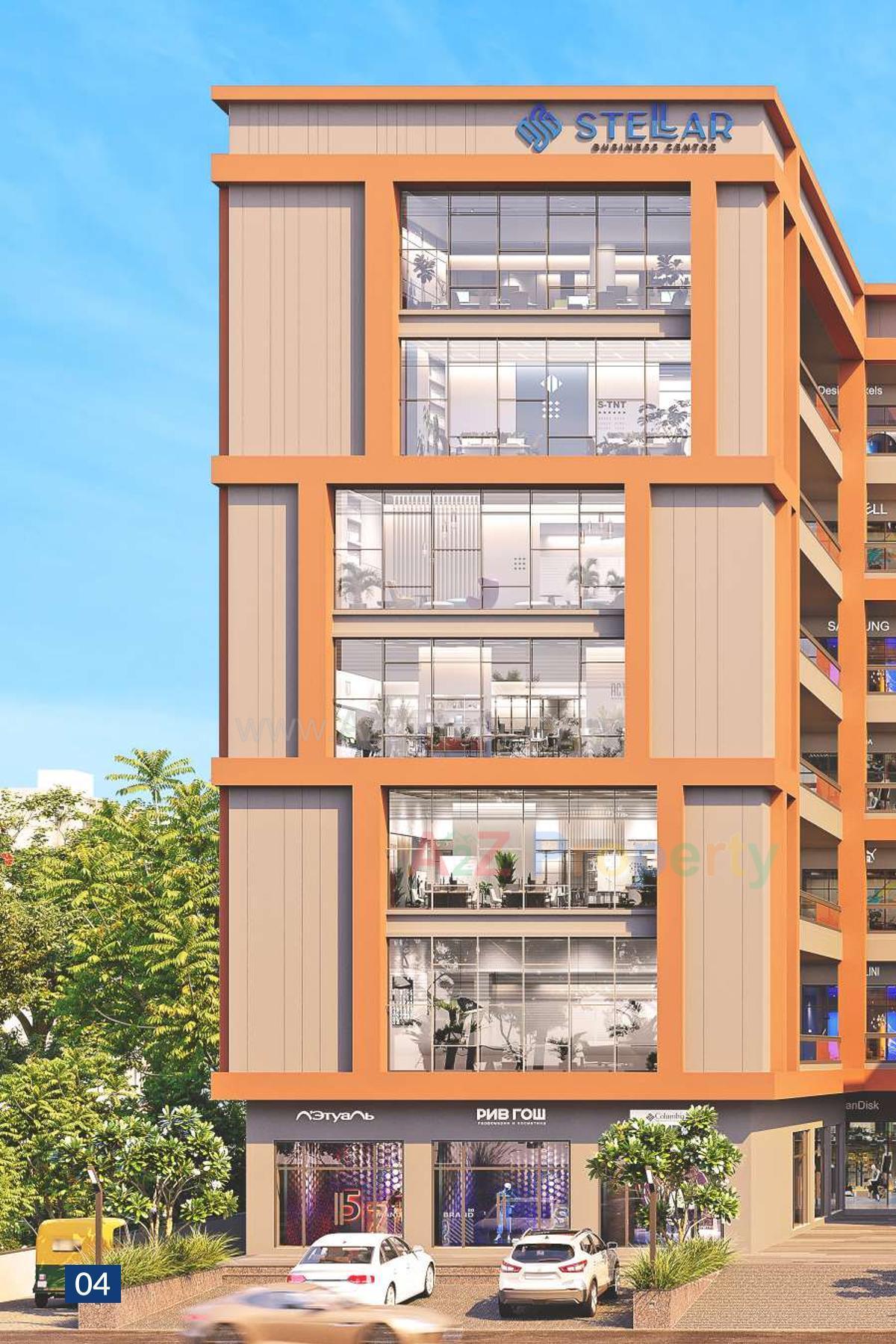 3D Elevation of real estate project Stellar Business Centre located at Naroda, Ahmedabad, Gujarat