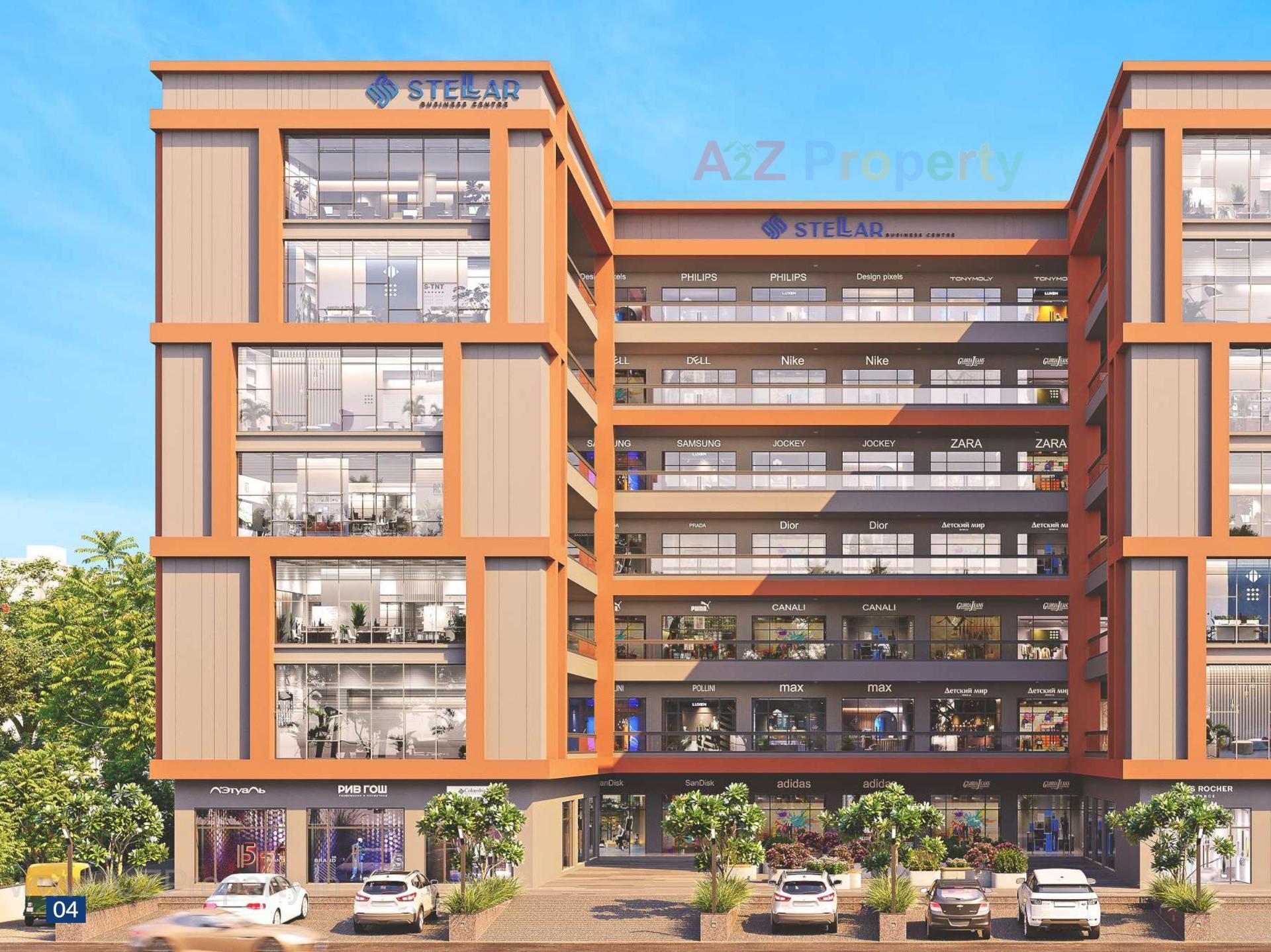 3D Elevation of real estate project Stellar Business Centre located at Naroda, Ahmedabad, Gujarat
